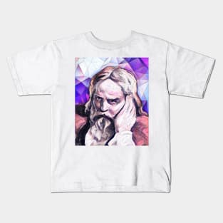 Snorri Sturluson Pink Portrait | Snorri Sturluson Artwork 8 Kids T-Shirt